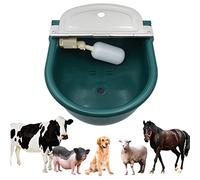 Svauoumu Cattle Drinker Waterer Trough,Water Troughs Livestock Sheep Water Trough Automatic Drinking Trough With Float Valve, for Cow Sheep Goat 4 L (Dark green)