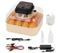 Svauoumu Eggs Incubator Poultry Incubator, Automatic Egg Turning Incubator and Egg Lighting Function, Chicken Incubator with LED Digital Display for Chickens, Ducks and Quail (16 Eggs)