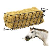 Svauoumu Hay Rack for Horses, Oversized Goat Feeding, Wall Mounted Goat Hay Rack, Hanging Cattle Feeding for Sheep, Horses, Easy to Install on the Farm (Black)