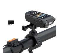SVBONY Bike Camera with Smart Display, 4K60fps Action Camera with GPS Tracker, 64GB Card, Cycling Speedometer/Odometer, 6-Axis Anti-Shake, Bike Lights, Bell, Waterproof, Bike Computer with APP Support