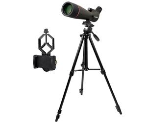 Svbony SV13 20-60x80mm Spotting Scope, with Camera Tripod, HD Porro Prism FMC Lens Spotter Scope, IPX7 Waterproof Angled Spotting Scope with Carry Bag Phone Holder, for Bird Watching Target Shooting