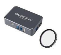 Svbony SV220 Telescope Filter, H-Alpha & OIII, 3nm Dual-Band 2" Nebula Filter Bundle with SV241 Astronomy USB Control Hub, 6 DC Pocket Adapter,Telescope Accessory for Astrophotography