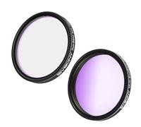 Svbony SV220 Telescope Filter, H-Alpha & OIII, 3nm Dual-Band OD5 Bundle with SV260 OD4 Multi-bandpass Star Filed 2" Filter,Telescope Accessory for Astrophotography