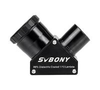 SVBONY SV223 1.25 Inch 90 Degree Dielectric Mirror, 99% Reflective Dielectric Coating Star Diagonal, Clicklock Locking Mechanism, Diagonal Adapter with Brass Compression Ring