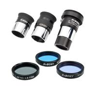 SVBONY SV233 7-Piece Eyepiece & Filter Accessory Kit, Includes Two 1.25” Eyepieces, 2X Barlow Lens, Three Filters and Hard Case Black, Telescope Eyepiece Set for Beginner Astronomical Observations