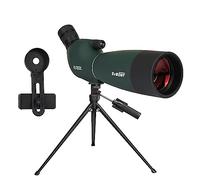 Svbony SV28PLUS Upgraded Spotting Scope for Target Shooting, 25-75x70mm BAK4 A5 Wine Red FMC Coating Lens, Spotting Scopes with Phone Adapter Tripod Bag, for Birdwatching Wildlife Archery Astronomy