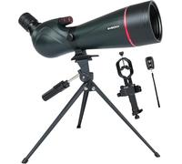 Svbony SV406 20-60x80mm Angled Spotting Scope, HD Dual Focus with SV214Pro Adapter, Tripod and Carrying Bag, 1.25'' Removable Eyepiece, IPX7 Waterproof for Target Shooting, Bird Watching