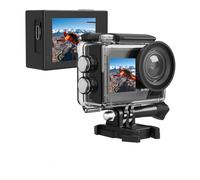SVBONY SVGo2 4K Underwater Camera, 30FPS Action Camera, EIS, 30M Waterproof, Touchscreen, Dual Screens for Travel、Snorkeling