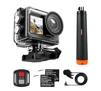 SVBONY SvGo2 Action Camera 4K30FPS, 20MP, Waterproof Housing Underwater Camera 30M, 5X Zoom Touch Screen Sport Cameras, with Wired Microphone, EIS Anti-shake, Remote Control, for Sports Vlog