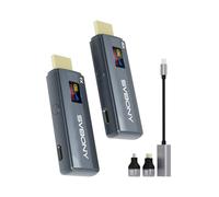 Svbony TransAir1 HDMI Wireless Transmitter and Receiver, 1080P@60Hz, 80M Range, OLED Display, 2.4G/5G 9-Channel, 0.06-Second Latency, for PC to HD TV, Conference Screens, Projectors