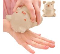 SVCEQZE 2Piece Bear Nail Brush, Soft Bristles Bear Nail Brush, Cute Bear Hand Fingernail Brush Cleaner, Easy To Grip Bear Finger Nail Brush, Creative Bear Soft Hair Nail Cleaning Brush