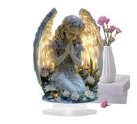 SVCEQZE Angel Table Decoration, Prayer Angel Decoration, Acrylic 2D Table Sign, Peaceful Art Table Decoration for Housewarming, Christmas, Birthday, for Table, Outdoor, Home, Cabinet, Garden, Patio