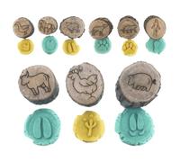 SVCEQZE Animal Stamps for Kids | Animal Fun Stamps Toddler Toys,Wooden Footprints Stampers Craft Kits, Scrapbook Supplies Preschool Learning Activities for Party Favors Classroom Prizes