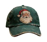 SVCEQZE Baseball Santa Hat - Vintage Breathable Festive Santa Claus Embroidered,Men Women Christmas Hat,for Adults Lovers Family Wife Husband Mom Dad