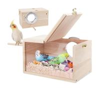 SVCEQZE Bird Breeding Box - Parrot Nesting House,Parrot Breeding Mating Box, Wooden Bird Nesting House for Parrot, Parakeet, Budgies, Lovebirds, Cockatiel, Finch