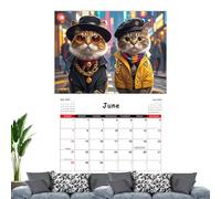 SVCEQZE Cat Calendar 2026 Wall Calendar, 28.5 x 21 cm Calendar 2026 Wall Calendar Cats, Spiral Bound Cat Calendar, 12 Months Decorative Animal Calendar Gift for Wall Office Family Home