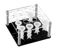 SVCEQZE Chess Piece Mold Holder, 16.5 X 16.5 X 8.2cm Acrylic Chess Mould Holder, Chesss Piece Stand, Square Board, Pieces Stand Molds Holders Accessories for Molds Casting Chesss Beginners