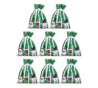 SVCEQZE Christmas Packaging Bags - 8-Piece Christmas Goodie Drawstring Bags - Decorative Party Favors for Wedding Friends Birthday Festival Jewelry Tree Kids Cookie