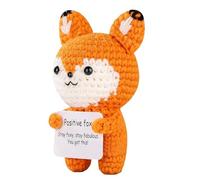 SVCEQZE Funny Gag Animal Decoration for Desk, Emotional Animal, Small Positive Crochet, Knitted Positive Wool Doll for Friends, Family, Colleagues, Men, Women