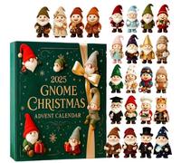 SVCEQZE Gnomes Adventcalendars, 2D Flat Acrylic Gnome Ornaments Christmas Calendar 26x22x3cm, 24 Days Gnomes Calendar Christmas Tree Pendants, Funny Calendars Holiday Countdown Box