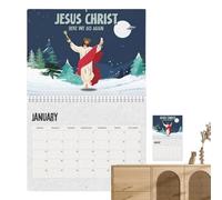 SVCEQZE Jesus Calendar 2025, Religious Calendar 2025, Religious Catholic Motivational Jesus Christ Planner for Students Teachers Office Friends School Wall Indoor Home Desk Christmas 11 x 8.5 inch