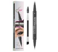 SVCEQZE Microblading Eyebrow Pencil - Double-Ended Brow Tint with Brush | Eye Makeup, Eyebrow Contouring Pen with 2-Fork-Tip & Precise Tip