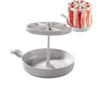 SVCEQZE Microwave Bacon Hanger, 26x18x3.7cm Round Microwave Bacon Tray, Bacon Wizard Microwave Crispy Bacon Maker, Microwave Barbecue Grill, Microwave Barbecue Grill, Oven and Air Fryer