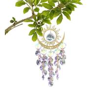 SVCEQZE Rainbow Maker Sun Catcher - Crystal Sun and Moon Sun Catcher | Creative Multifunctional Decoration, Dangling Sun Catcher for Indoor Outdoor