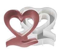 SVCEQZE Silicone Molds, Heart Vase Mold, Heart Molds Silicone, Silicone Vase Mold, Test Tube Resin Casting Molds, Reusable Plaster Moulds, Art Craft Concrete Mould for Valentine's Day