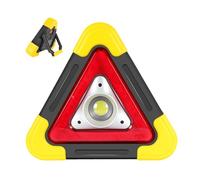 SVCEQZE Solar Warning Triangle Lights, LED Warning Triangle, Solar Car Warnings Triangles, Rechargeable Roadside Lights, Portable Safety Triangles LED Work Light With 4 Modes, Road Light