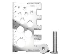 SVCEQZE Thread Gauge - Screw Measuring Tool | Stainless Steel Screw Measuring Ruler for Automotive Enthusiasts Mechanics Electricians Engineers Manufacturing Technicians
