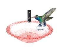 SVCEQZE Wall Mounted Bird Water Feeder, 23.5x23.5x14cm Bir-d Bath, GardenWa-ll B-ird Water Bat-h, W-all-mounted Transparent Tree Mount Birdb-ath Bowl
