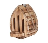 SVCEQZE Wood Butterflies Habitat, House And Feeder, Hanging House Wooden, Garden Butterflies, Wood Butterflies Feeding, Butterflies Feeding Habitat Garden Decor For Water And Food