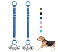SVD.PET 2 Packs Dog Doorbells to Go Outside for Potty Training, Puppy Dog Bells with Hanging Ring Attachable to Door Knob or Anywhere Near The Door, Height Adjustable, Loud Jingle Bells (Navy Blue)