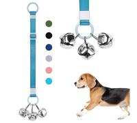 SVD.PET Dog Door Bell with Hanging Ring, Dog Bells to Go Outside for Potty Training, Can Attach to Door Knob or Anywhere Near The Door, Height Adjustable, Loud Jingle Bells for Puppies (Sky Blue)