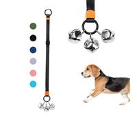 SVD.PET Dog Door Bell with Hanging Ring, Dog Bells to Go Outside for Potty Training, Can Attach to Door Knob or Anywhere Near The Door, Height Adjustable, Loud Jingle Bells for Puppies (Black)