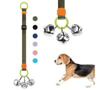 SVD.PET Dog Door Bell with Hanging Ring, Dog Bells to Go Outside for Potty Training, Can Attach to Door Knob or Anywhere Near The Door, Height Adjustable, Loud Jingle Bells for Puppies (Army Green)