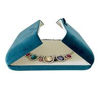 Svea Display Blue Velvet Large Jewelry Case Packaging (Large Necklace Pearl Strand)