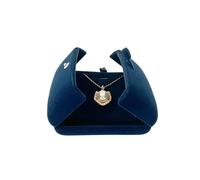Svea Display Jewelry Gift Box Premium Quality Navy Blue Velvet Present Case Necklace Pendant Earrings Classic Presentation Present Box