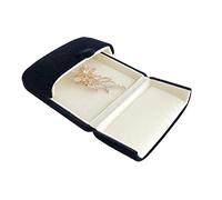 Svea Display Navy Blue High End Luxurious Velvet Jewelry Box for Brooch Honorary Pin Badge Box Special Presentation Premium Grade Unique Design (Jewelry is not included)