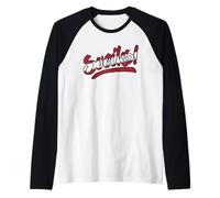 Sveiks! Hello in Latvian - Latvian T-Shirt Latvian Clothes Raglan Baseball Tee