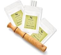 SVELNIO Aromatherapy Inhaler for Essential Oil, Quit Smoking Inhaler Stick, Wooden Personal Diffuser for Essential Oils with 3 Pack Blank Cotton Wicks