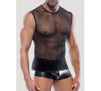 Svenjoyment Black Fishnet Top - XL - Black Black