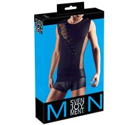 Svenjoyment - one-sleeved lace-up men’s top (black) - M