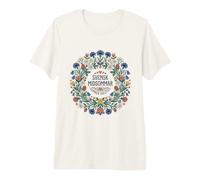 Svensk Midsommar Swedish Summer Solstice Floral Wreath Premium T-Shirt