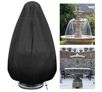 Svepndic 68Hx48D''Fountain Cover, 420D Oxford Cloth Garden Statue Cover,Fountain Protector with Drawstring Weather Resistant for Winter Outdoor Patio Fountain