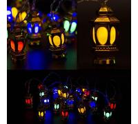Svepndic 9.8ft 20LEDs Ramadan Eid String Light Mubarak Islam Decorative LED String Lights Indoor Outdoor Home Decoration for Muslim Islamic Home Garden Decor (Lantern)