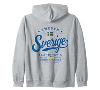Sverige Scandinavia Midsommar Swedish Flag Sweden Zip Hoodie