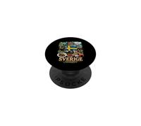 sverige sweden moose bear wildlife PopSockets Adhesive PopGrip