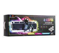 SVES Electronics Marvo CM303 Scorpion 3-in-1 Backlit Gaming Combo - Includes: Full Size Keyboard, Mouse & Headset
